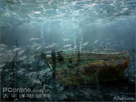 ps輕松制作魅力無限的水底場景