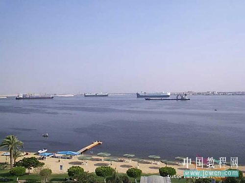 photoshop教程:照片轉夕陽風景