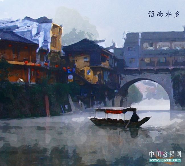 photoshop教程：做花卉水彩畫