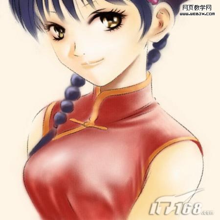 photoshop鼠繪教程:繪制水彩風格卡通mm_網頁設計