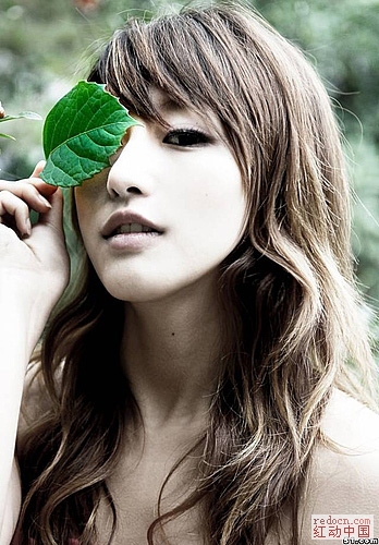 photoshop教程:照片中突顯綠葉