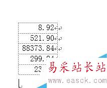 word中如何把一列數據只保留兩位小數？