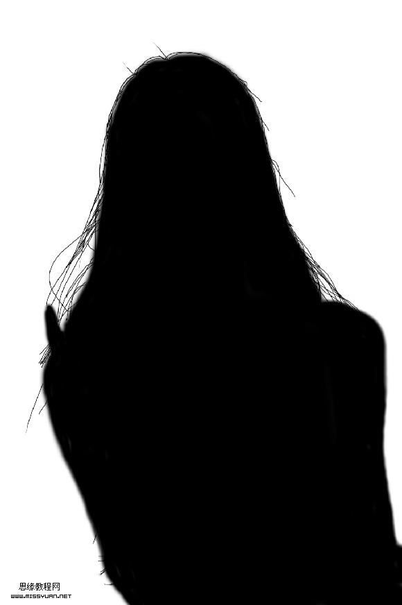 photoshop扣圖教程:扣出黑背景美女頭發