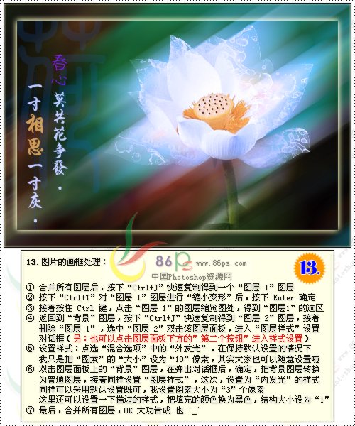 花卉照片處理 photoshop照片處理教程_網頁設計webjx.com轉載