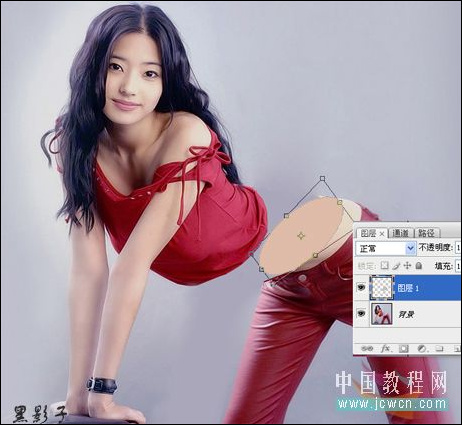 photoshop圖片切割合成獼猴桃美女 photoshop圖片切割合成獼猴桃美女