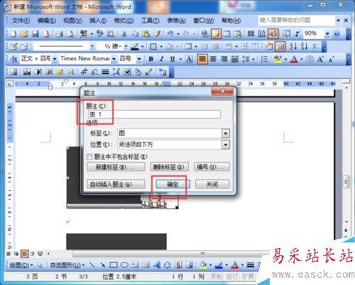 word2003如何為圖片自動(dòng)編號(hào)