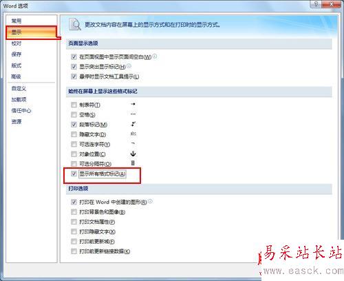 word2007顯示分隔符