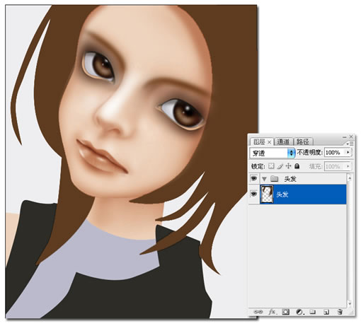 用photoshop鼠繪頭發詳細過程