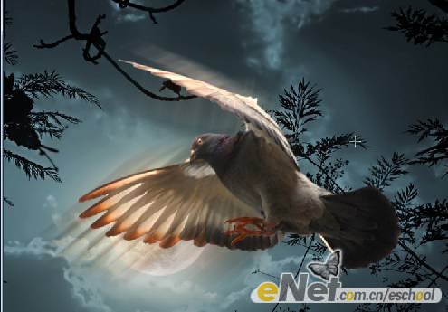 photoshop照片合成教程:月夜飛翔