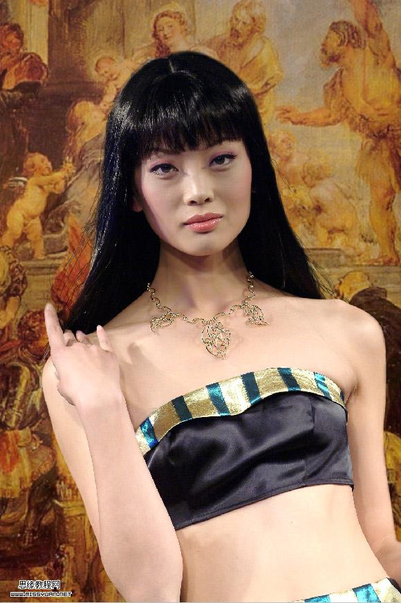 photoshop扣圖教程:扣出黑背景美女頭發