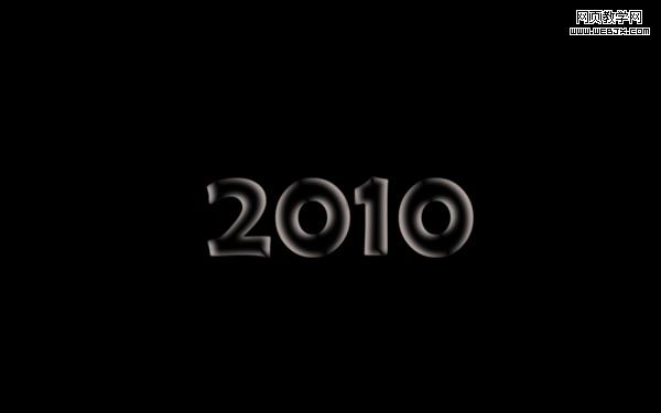 photoshop簡單制作銀灰色2010文字特效_網(wǎng)頁設(shè)計(jì)