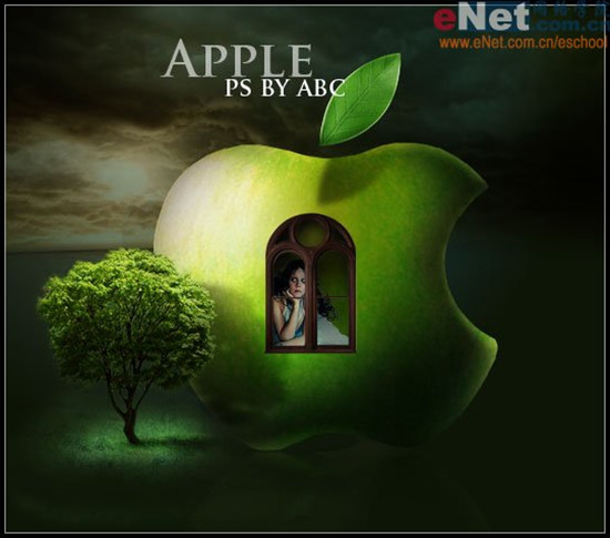 ps照片合成:神秘的apple