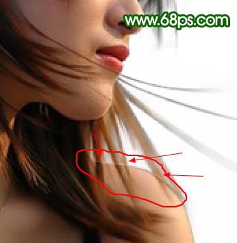 photoshop教程:美白和修復(fù)mm頭發(fā)