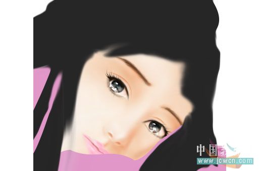 photoshop鼠繪漂亮的人物桃花淚