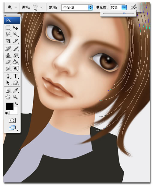 用photoshop鼠繪頭發詳細過程