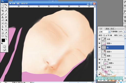 photoshop鼠繪漂亮的人物桃花淚