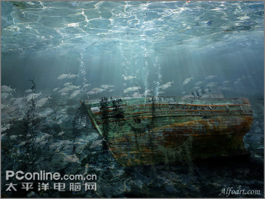 ps輕松制作魅力無限的水底場景