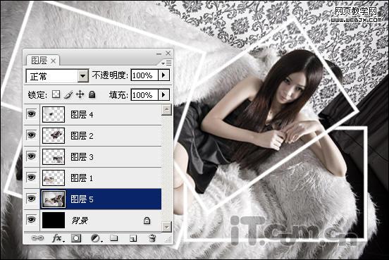 ps為長(zhǎng)腿mm制作拼接效果的照片