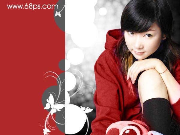 photoshop教程:紅衣mm照片制作_網頁設計webjx.com轉載