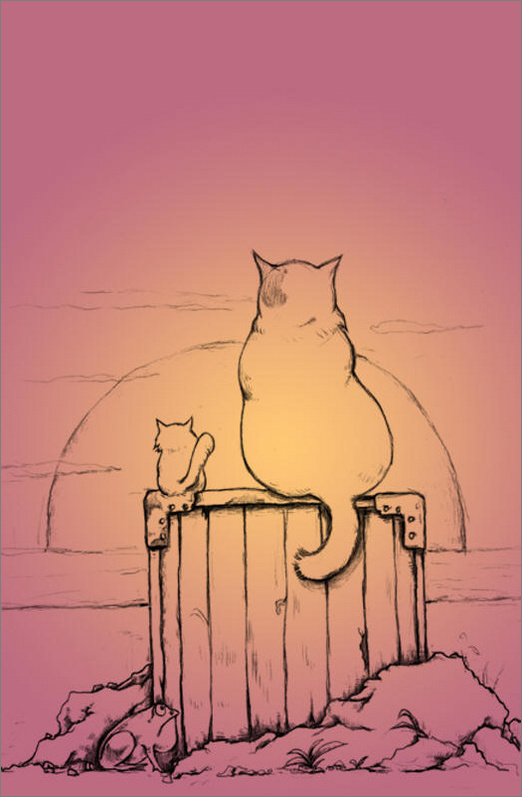 photoshop和painter手繪插畫《眺望》 photoshop和painter手繪插畫《眺望》