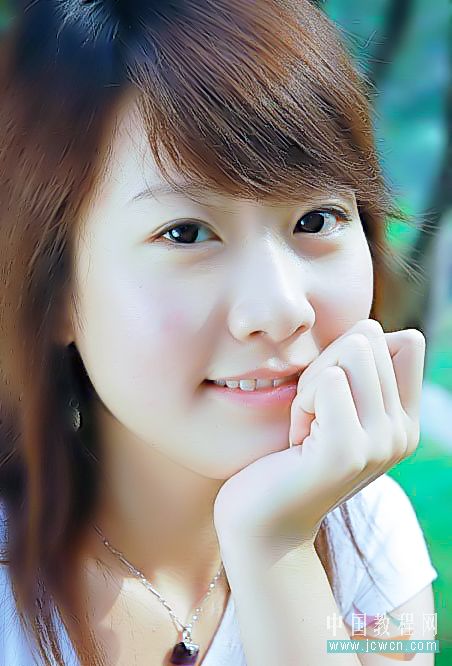 photoshop教程:水靈靈的美女調出來_網頁設計webjx.com轉載