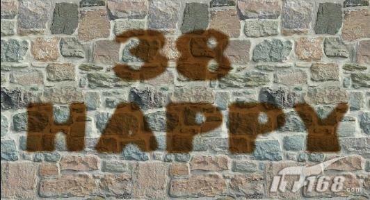 photoshop通道應(yīng)用墻頭標(biāo)語的制作(5)