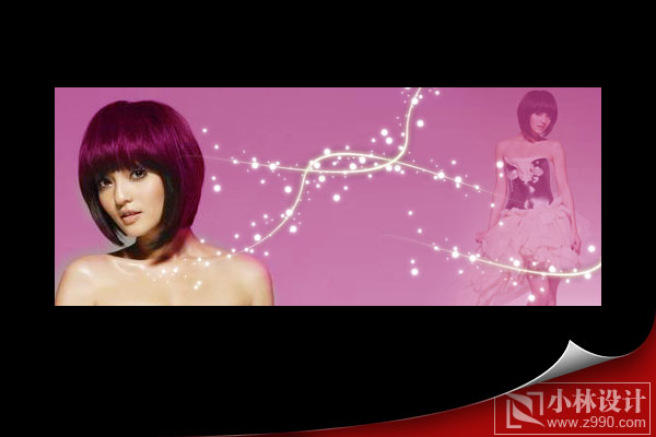 ps教程:制作美女照片亮線星光美好簽名_網(wǎng)頁設(shè)計(jì)