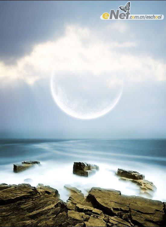 photoshop照片合成:夢幻海岸之光(3)