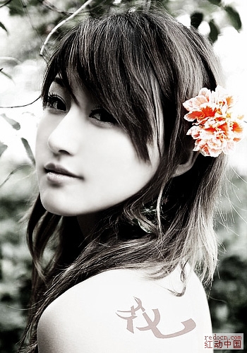 photoshop教程:照片中突顯綠葉