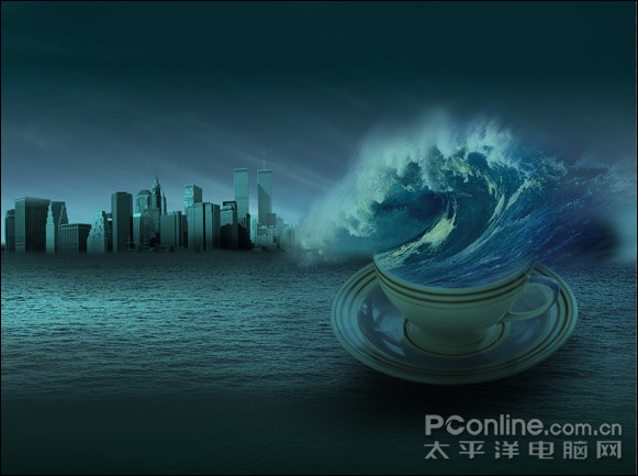 photoshop照片合成:驚濤駭浪在哪會有?