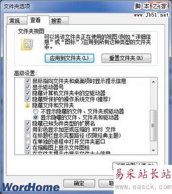 顯示隱藏的文件、文件夾和驅動器