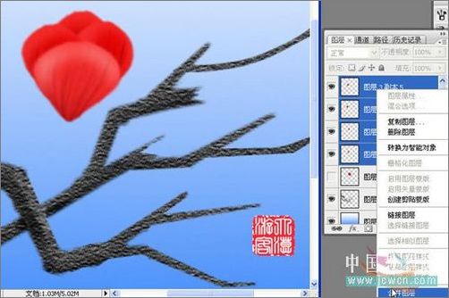 photoshop教程:鼠繪梅花_網頁設計webjx.com網絡轉載 photoshop教程:鼠繪梅花_網頁設計webjx.com網絡轉載