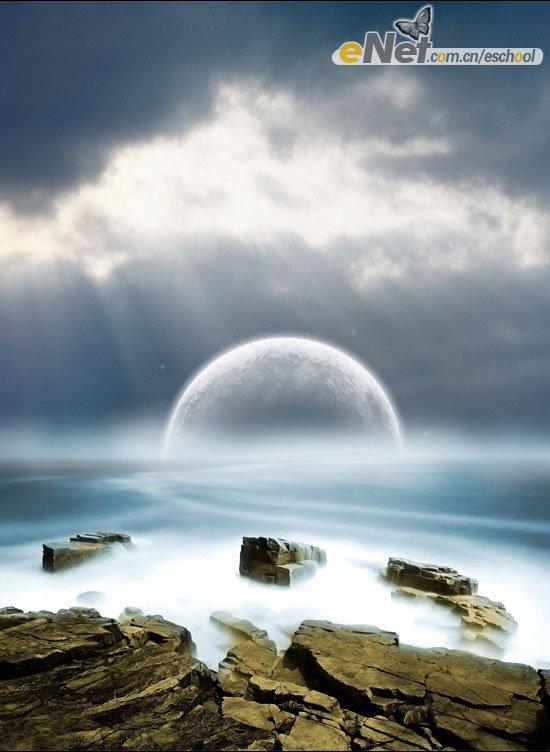 photoshop照片合成:夢幻海岸之光(6)