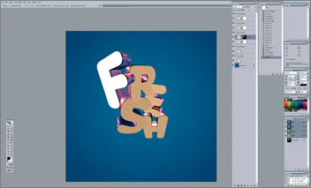 photoshop扭曲變換制作時尚3d特效字 photoshop扭曲變換制作時尚3d特效字