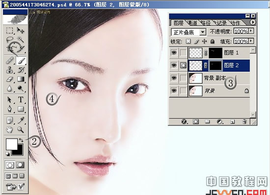 photoshop照片處理:處理mm照片的五官