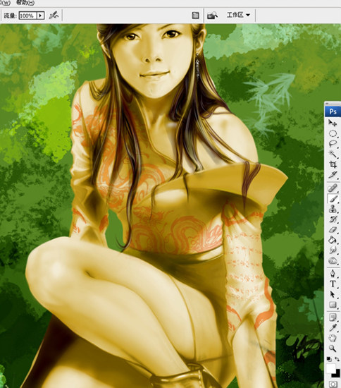 photoshop鼠繪教程:冷艷mm插畫