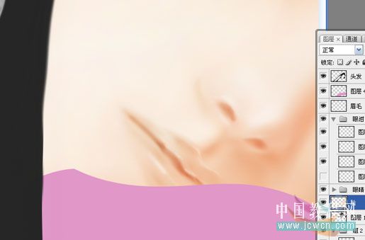 photoshop鼠繪漂亮的人物桃花淚