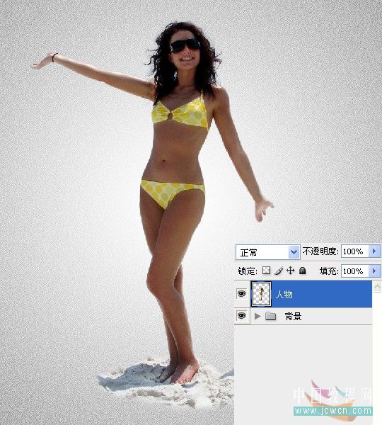 photoshop給泳裝美女穿上漂亮的水裙子