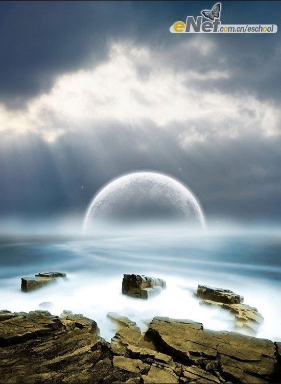 photoshop照片合成:夢幻海岸之光(6)