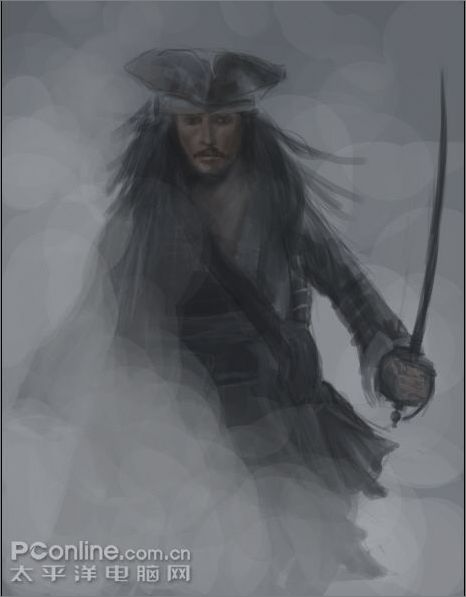 photoshop手繪《加勒比海盜3》杰克船長_網頁設計webjx.com網絡整理 photoshop手繪《加勒比海盜3》杰克船長_網頁設計webjx.com網絡整理
