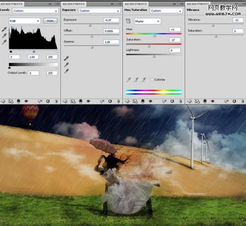 photoshop照片合成教程:暗調插畫效果_網頁設計