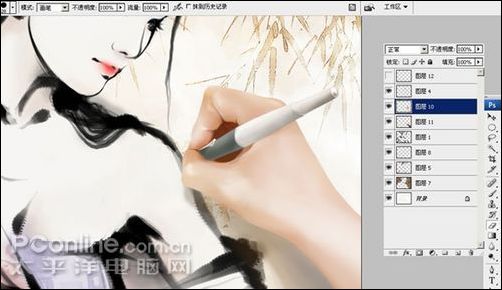 photoshop cs3 打造水墨風(fēng)格美女 photoshop cs3 打造水墨風(fēng)格美女
