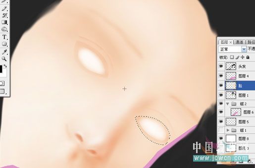 photoshop鼠繪漂亮的人物桃花淚