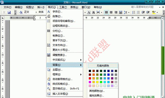 Word2003文檔中怎么樣去水印