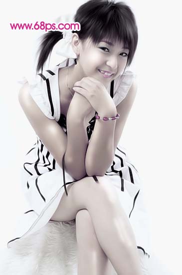photoshop教程:mm照片全身美容磨皮