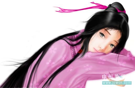 photoshop鼠繪漂亮的人物桃花淚