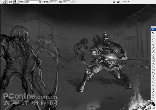 photoshop軟件和友基pf8060繪制插畫