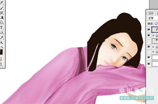 photoshop鼠繪漂亮的人物桃花淚