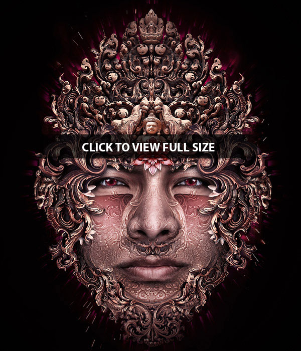 photoshop照片合成教程:制作神秘面具