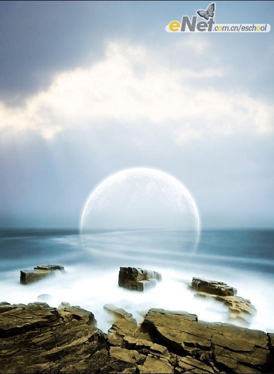 photoshop照片合成:夢幻海岸之光(4)